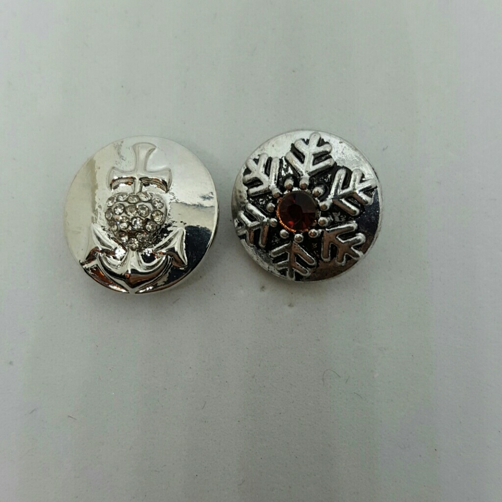Set of two snap charms for snap bracelet